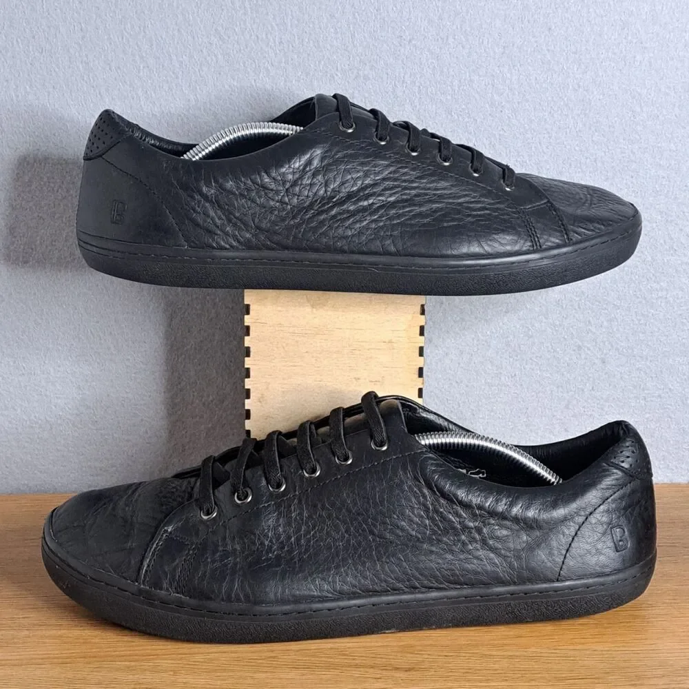 Birchbury Bramfords Men 13 Black Leather Lace-Up Casual Shoes Pebbled Minimalist